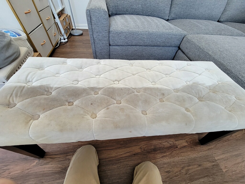 Upholstery & sectionals before cleaning